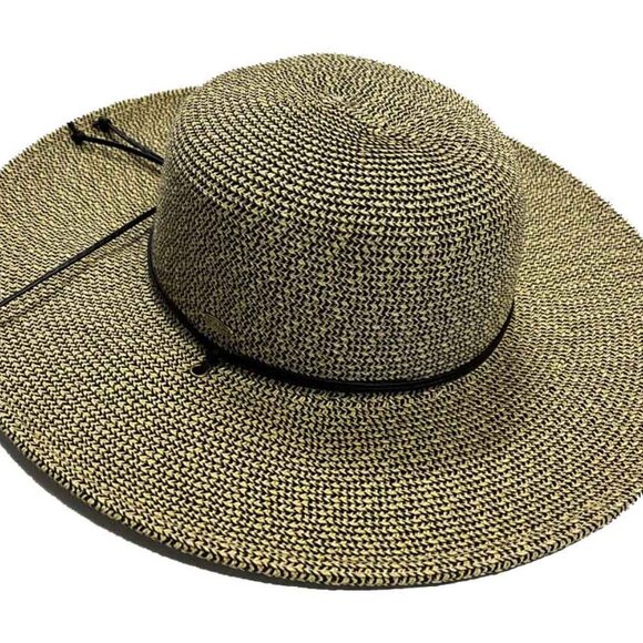 SCALA Women's "CLEO" Fine Braid Raffia Round Crown w/ 4” Brim & Chin Cord - Picture 3 of 5